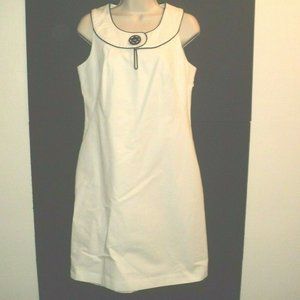 New Carole Little Size 4 White Dress Sleeveless